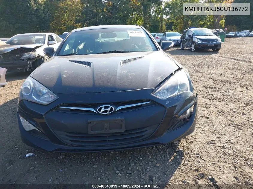 2016 Hyundai Genesis 3.8 Base VIN: KMHHT6KJ5GU136772 Lot: 40543019