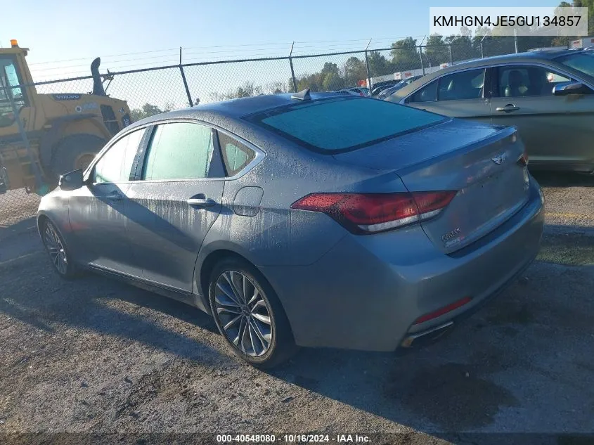 2016 Hyundai Genesis 3.8 VIN: KMHGN4JE5GU134857 Lot: 40548080