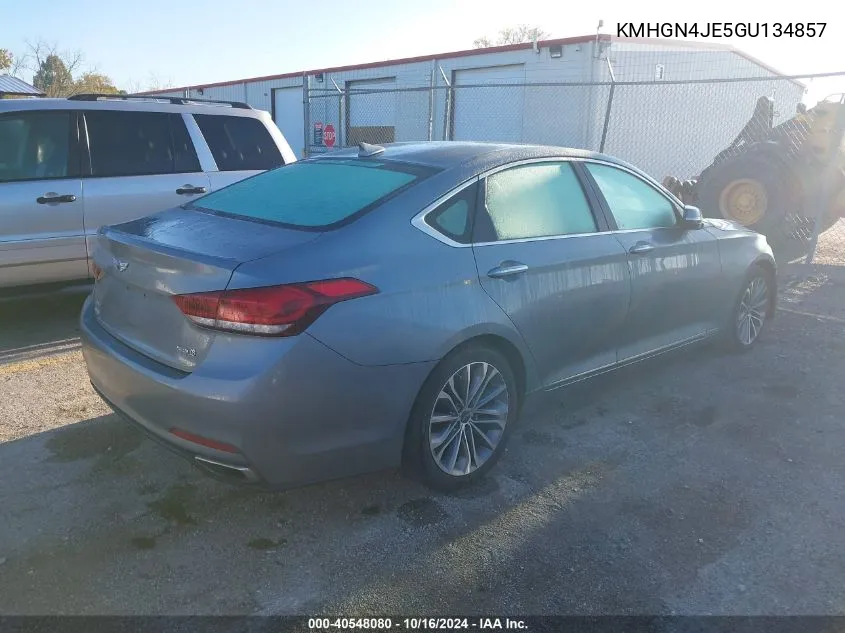 2016 Hyundai Genesis 3.8 VIN: KMHGN4JE5GU134857 Lot: 40548080