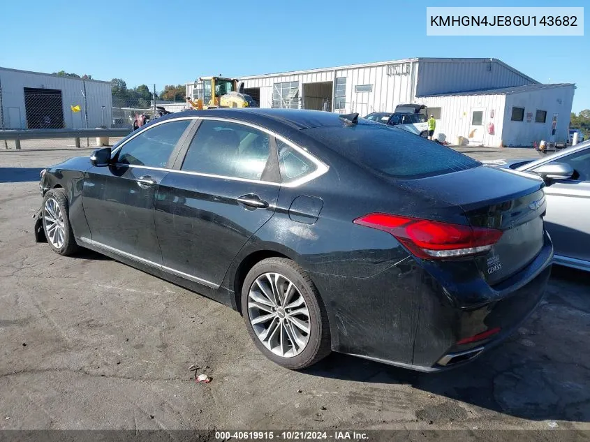 2016 Hyundai Genesis 3.8L VIN: KMHGN4JE8GU143682 Lot: 40619915