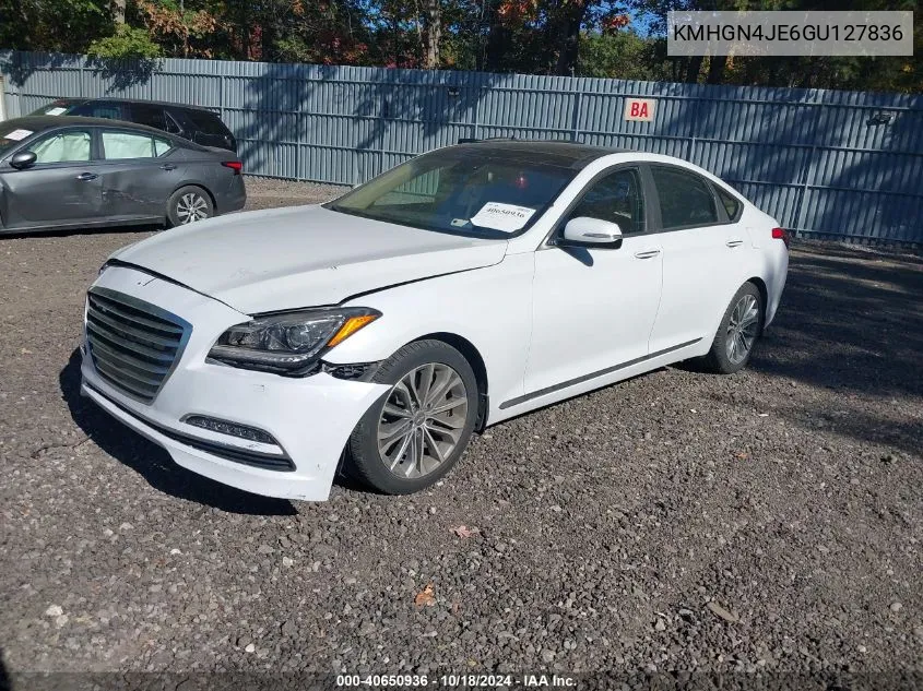 2016 Hyundai Genesis 3.8 VIN: KMHGN4JE6GU127836 Lot: 40650936