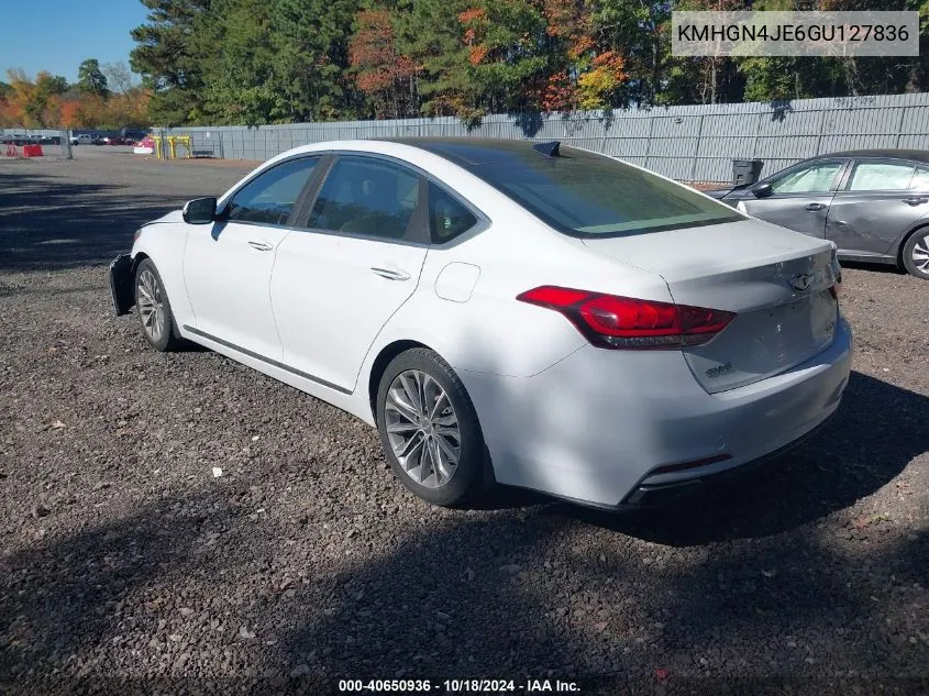 2016 Hyundai Genesis 3.8 VIN: KMHGN4JE6GU127836 Lot: 40650936