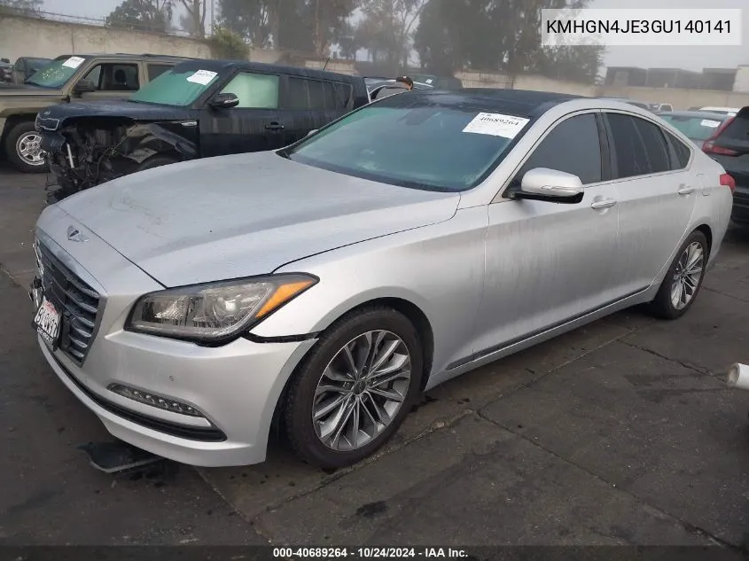 2016 Hyundai Genesis 3.8 VIN: KMHGN4JE3GU140141 Lot: 40689264