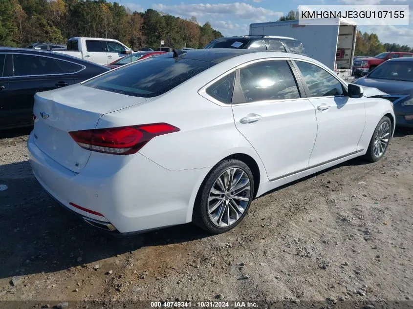 2016 Hyundai Genesis 3.8 VIN: KMHGN4JE3GU107155 Lot: 40749341