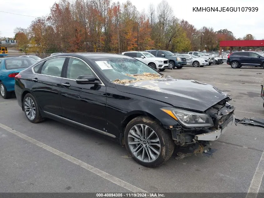 2016 Hyundai Genesis 3.8 VIN: KMHGN4JE4GU107939 Lot: 40894305