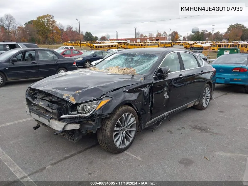 2016 Hyundai Genesis 3.8 VIN: KMHGN4JE4GU107939 Lot: 40894305