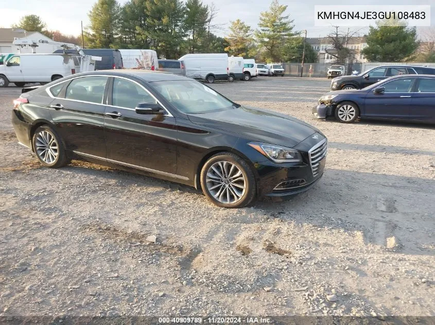 2016 Hyundai Genesis 3.8L VIN: KMHGN4JE3GU108483 Lot: 40909789