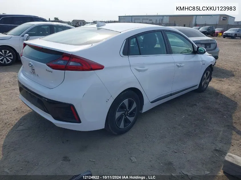 2019 Hyundai Ioniq 5 VIN: KMHC85LCXKU123983 Lot: 12124922