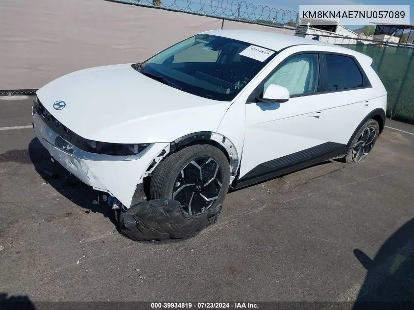 KM8KN4AE7NU057089 2022 Hyundai Ioniq 5 Sel