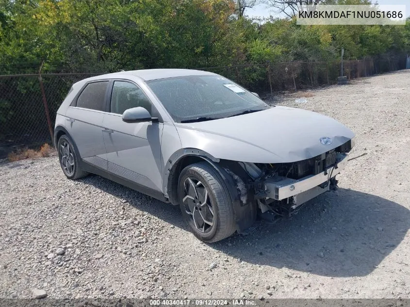 KM8KMDAF1NU051686 2022 Hyundai Ioniq 5 Se