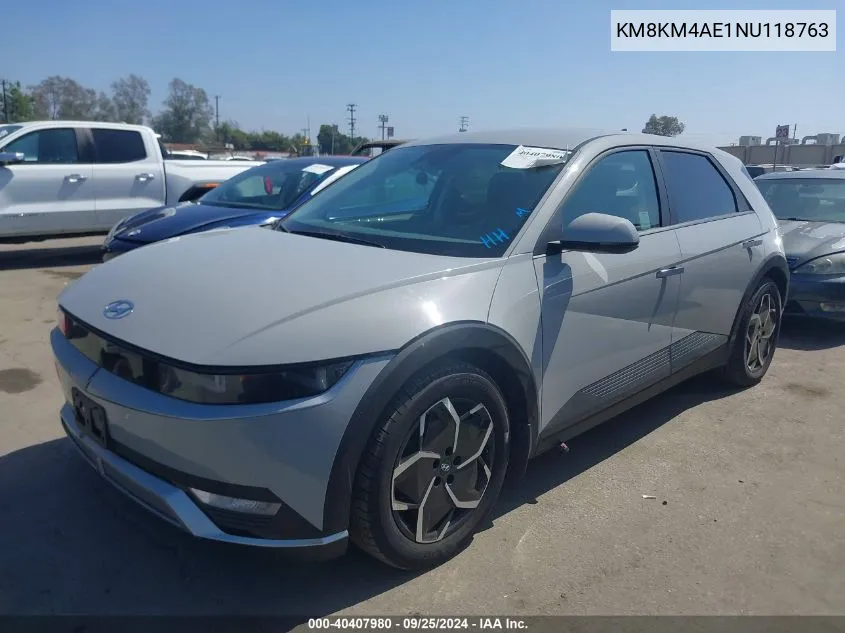 KM8KM4AE1NU118763 2022 Hyundai Ioniq 5 Se