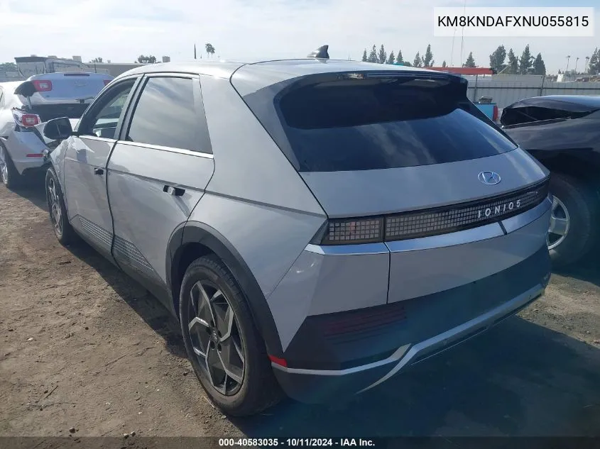 2022 Hyundai Ioniq 5 Sel VIN: KM8KNDAFXNU055815 Lot: 40583035