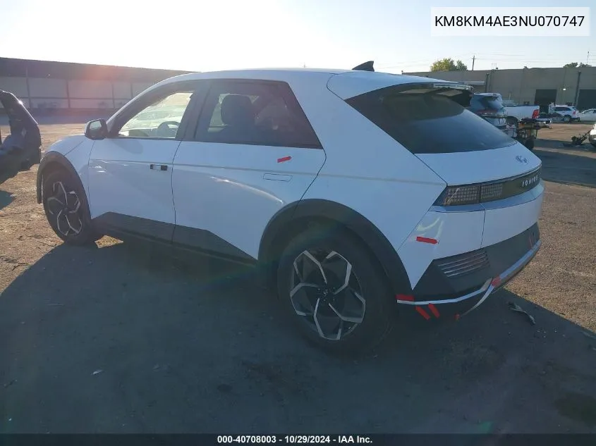 2022 Hyundai Ioniq 5 Se VIN: KM8KM4AE3NU070747 Lot: 40708003