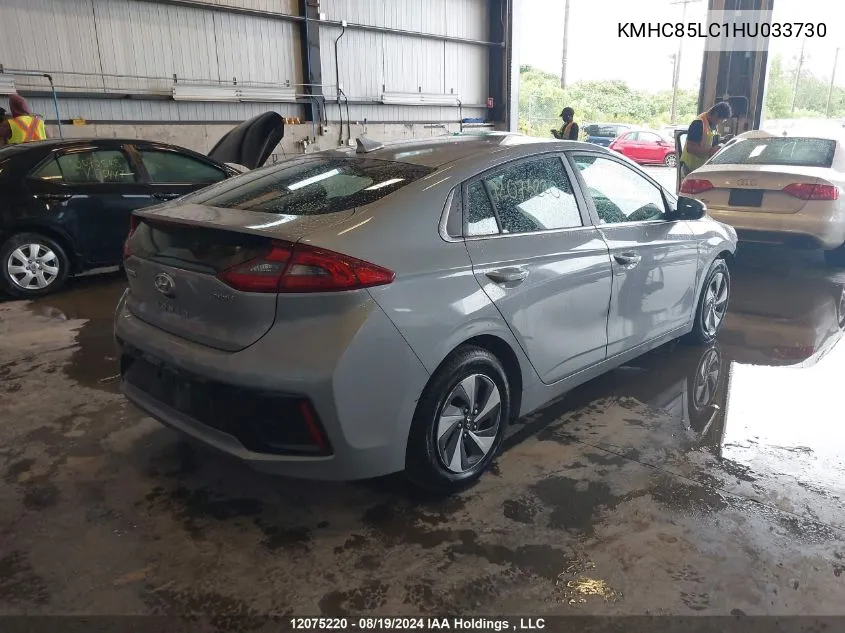 2017 Hyundai Ioniq Limited VIN: KMHC85LC1HU033730 Lot: 12075220