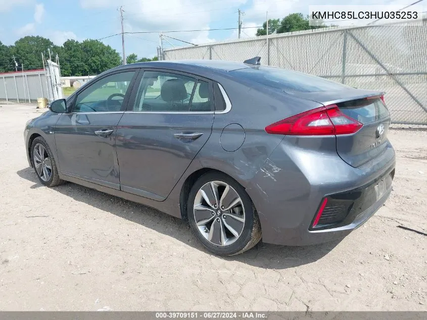 KMHC85LC3HU035253 2017 Hyundai Ioniq Hybrid Limited