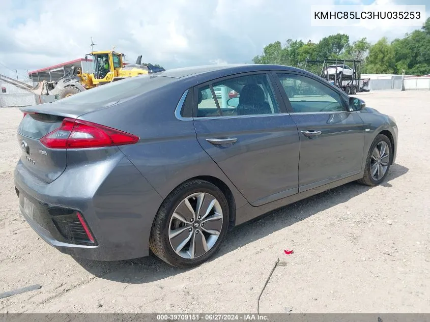 KMHC85LC3HU035253 2017 Hyundai Ioniq Hybrid Limited