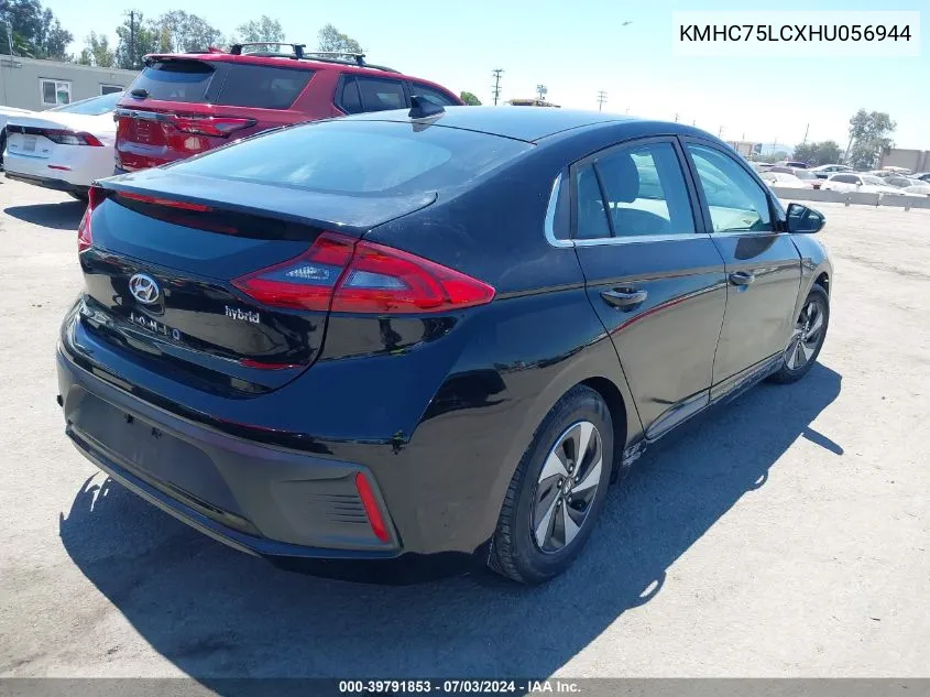 2017 Hyundai Ioniq Hybrid Sel VIN: KMHC75LCXHU056944 Lot: 39791853