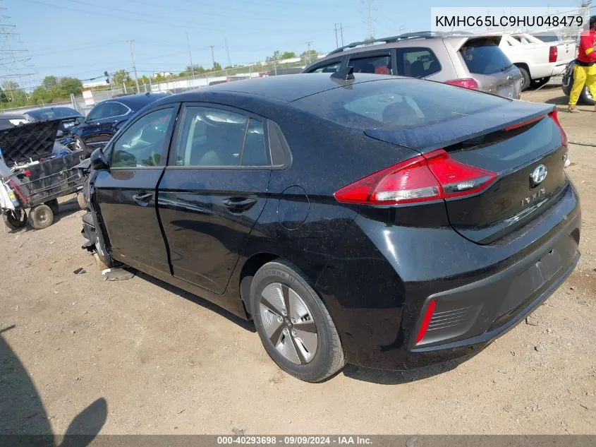 KMHC65LC9HU048479 2017 Hyundai Ioniq Hybrid Blue