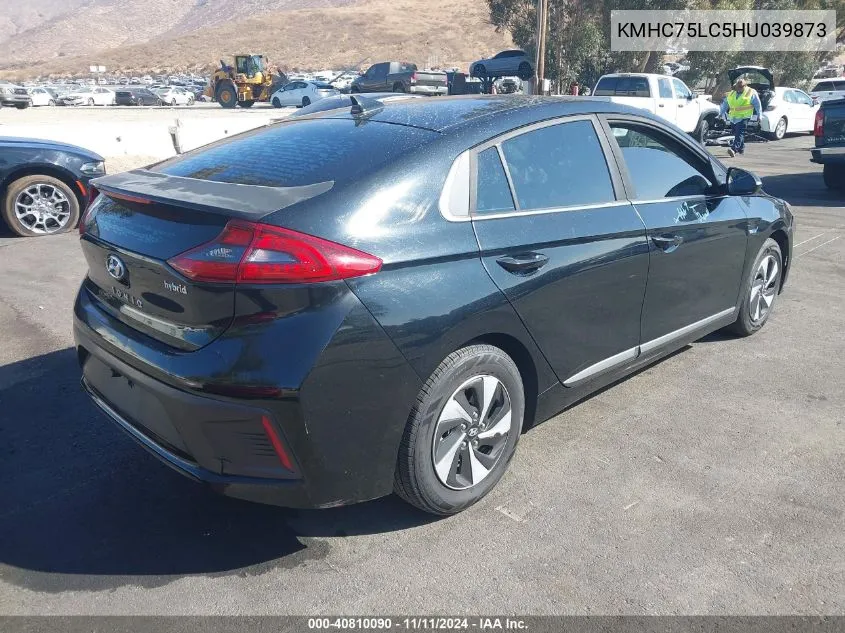 KMHC75LC5HU039873 2017 Hyundai Ioniq Sel