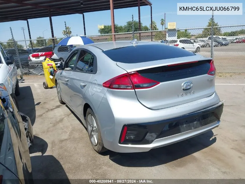 2018 Hyundai Ioniq Hybrid Blue VIN: KMHC65LCXJU066799 Lot: 40208941