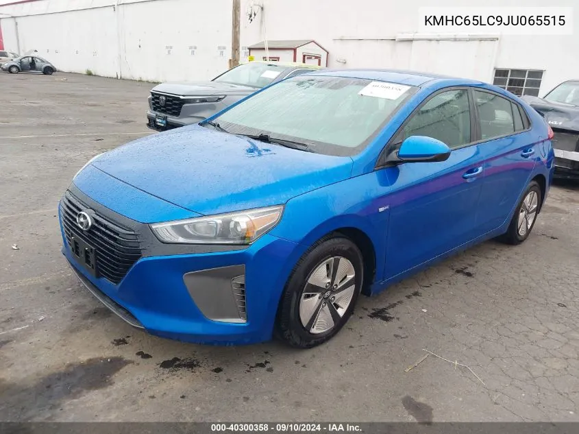 KMHC65LC9JU065515 2018 Hyundai Ioniq Hybrid Blue