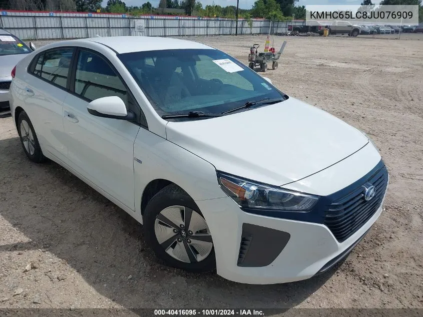 2018 Hyundai Ioniq Hybrid Blue VIN: KMHC65LC8JU076909 Lot: 40416095