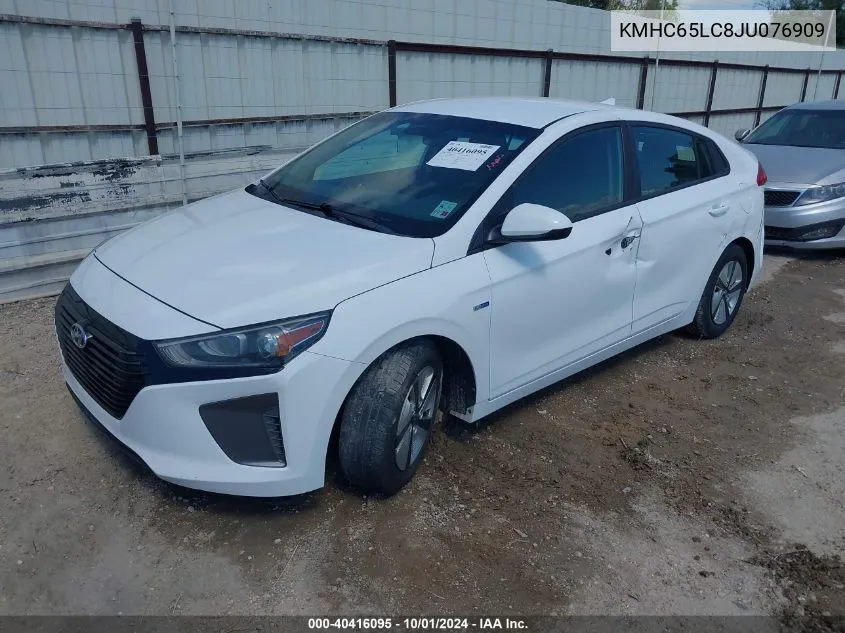 2018 Hyundai Ioniq Hybrid Blue VIN: KMHC65LC8JU076909 Lot: 40416095