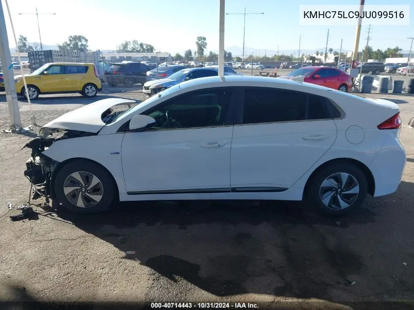 KMHC75LC9JU099516 2018 Hyundai Ioniq Hybrid Sel