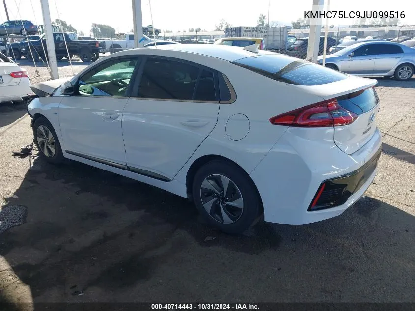 KMHC75LC9JU099516 2018 Hyundai Ioniq Hybrid Sel