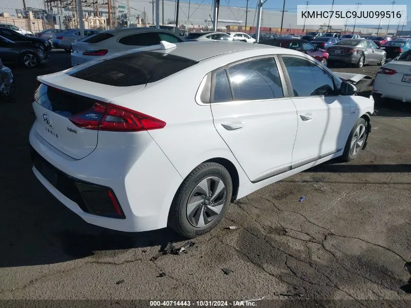 KMHC75LC9JU099516 2018 Hyundai Ioniq Hybrid Sel