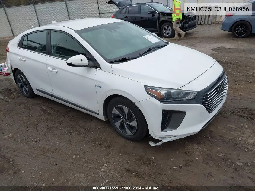 2018 Hyundai Ioniq Hybrid Sel VIN: KMHC75LC3JU068956 Lot: 40771551