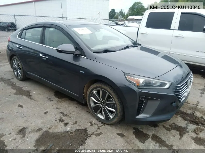 KMHC05LC4KU110346 2019 Hyundai Ioniq Hybrid Limited