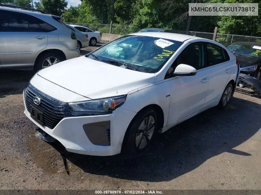 2019 Hyundai Ioniq Hybrid Blue VIN: KMHC65LC5KU173812 Lot: 39780978