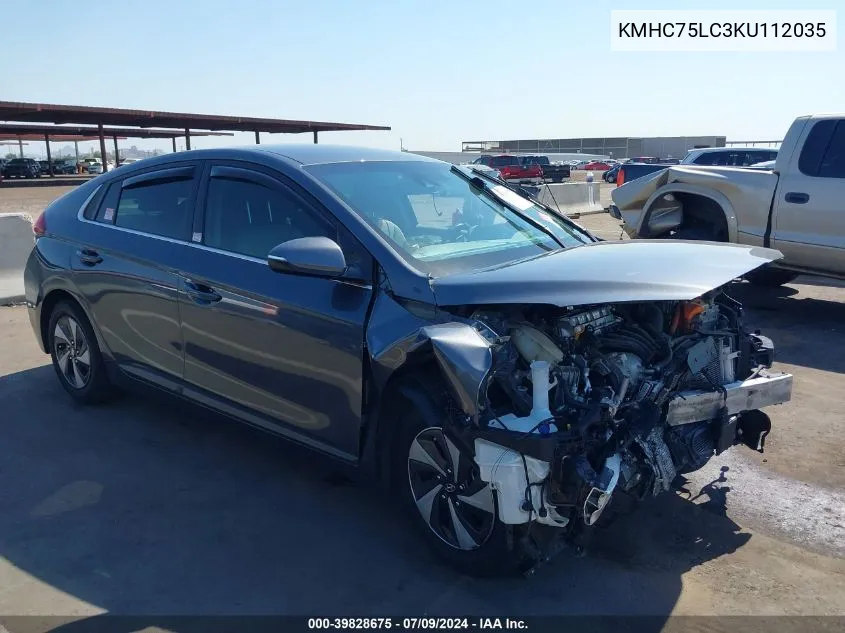 KMHC75LC3KU112035 2019 Hyundai Ioniq Hybrid Sel