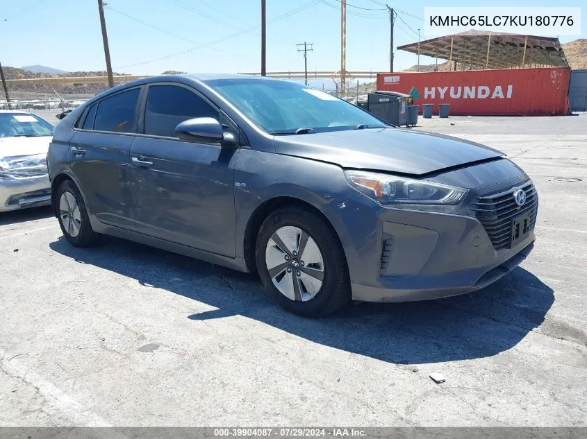 KMHC65LC7KU180776 2019 Hyundai Ioniq Hybrid Blue