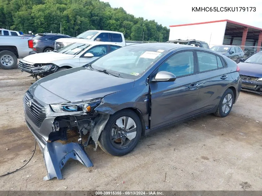 2019 Hyundai Ioniq Hybrid Blue VIN: KMHC65LC5KU179173 Lot: 39915355