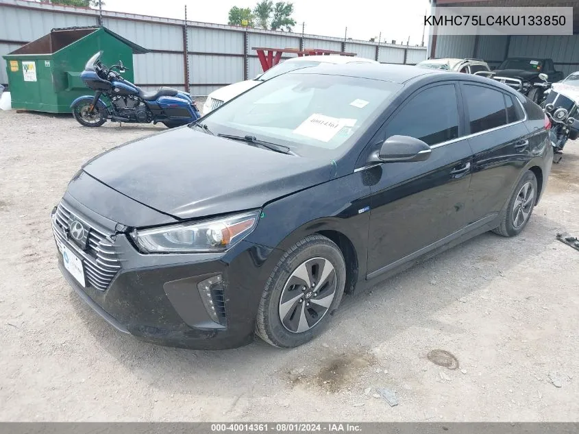 2019 Hyundai Ioniq Hybrid Sel VIN: KMHC75LC4KU133850 Lot: 40014361