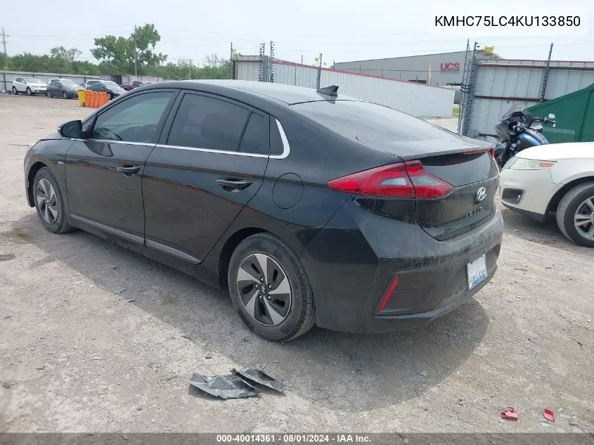 2019 Hyundai Ioniq Hybrid Sel VIN: KMHC75LC4KU133850 Lot: 40014361