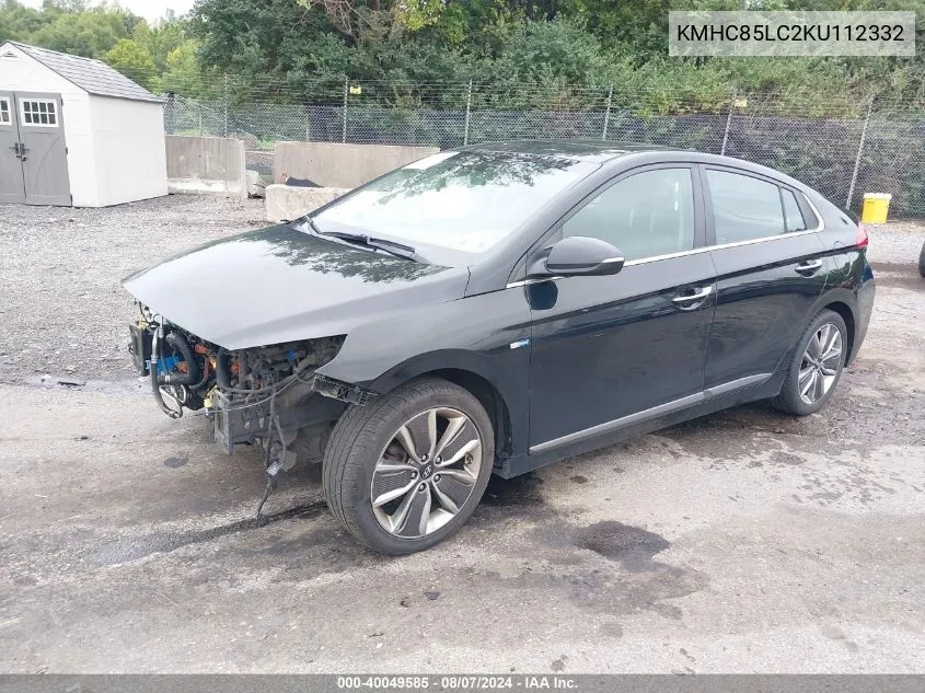 KMHC85LC2KU112332 2019 Hyundai Ioniq Hybrid Limited