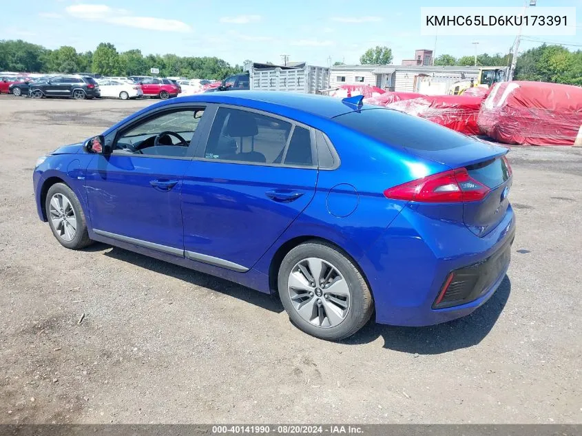 2019 Hyundai Ioniq Plug-In Hybrid VIN: KMHC65LD6KU173391 Lot: 40141990