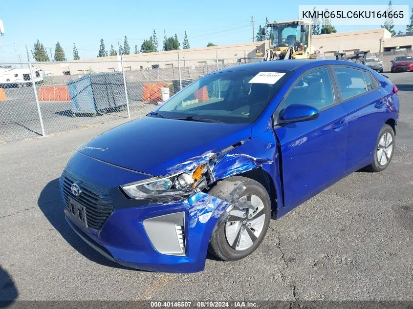 KMHC65LC6KU164665 2019 Hyundai Ioniq Hybrid Blue