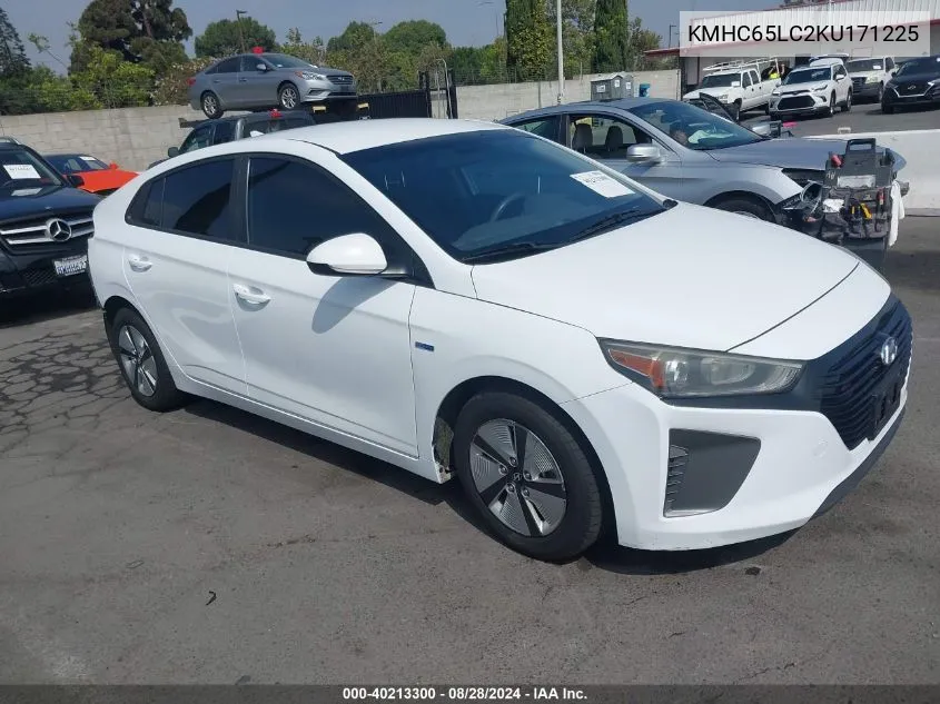 KMHC65LC2KU171225 2019 Hyundai Ioniq Hybrid Blue