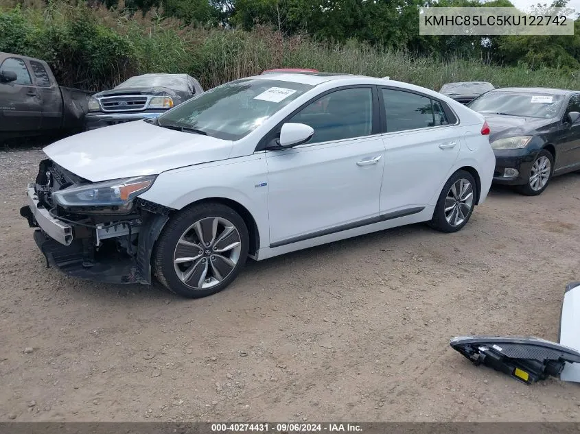 KMHC85LC5KU122742 2019 Hyundai Ioniq Hybrid Limited