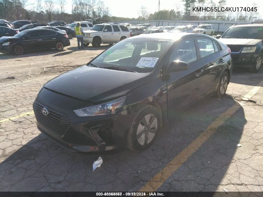 2019 Hyundai Ioniq Hybrid Blue VIN: KMHC65LC4KU174045 Lot: 40368567