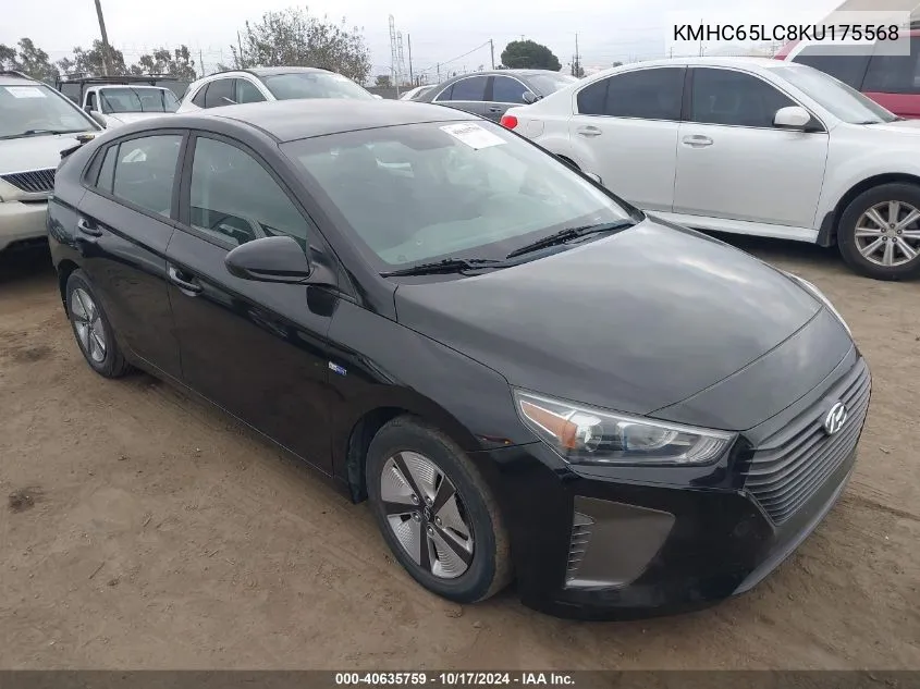 2019 Hyundai Ioniq Hybrid Blue VIN: KMHC65LC8KU175568 Lot: 40635759