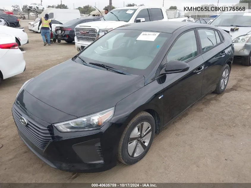 2019 Hyundai Ioniq Hybrid Blue VIN: KMHC65LC8KU175568 Lot: 40635759