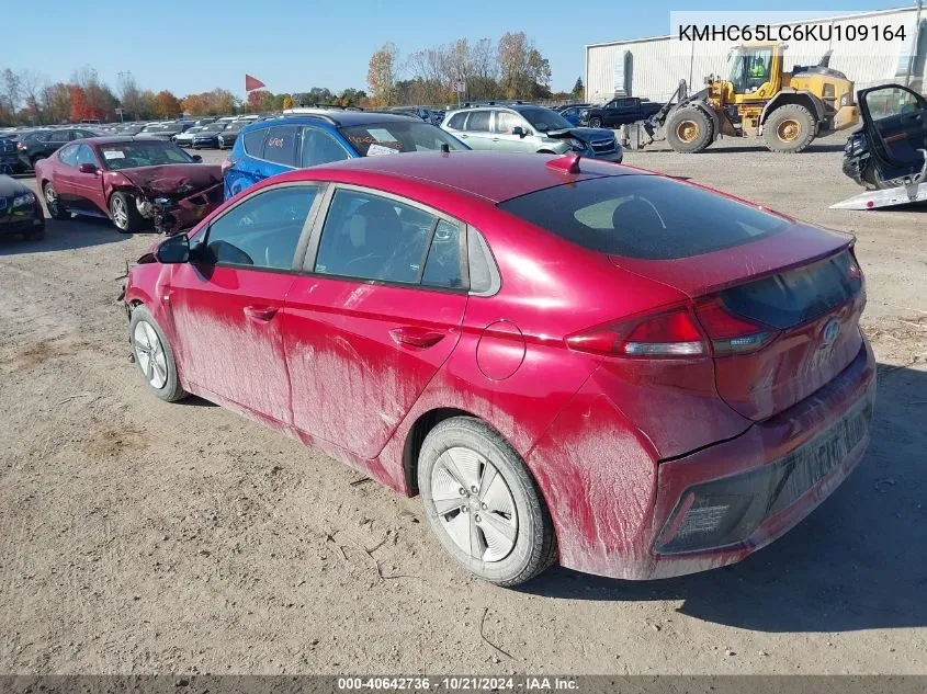 2019 Hyundai Ioniq Hybrid Blue VIN: KMHC65LC6KU109164 Lot: 40642736