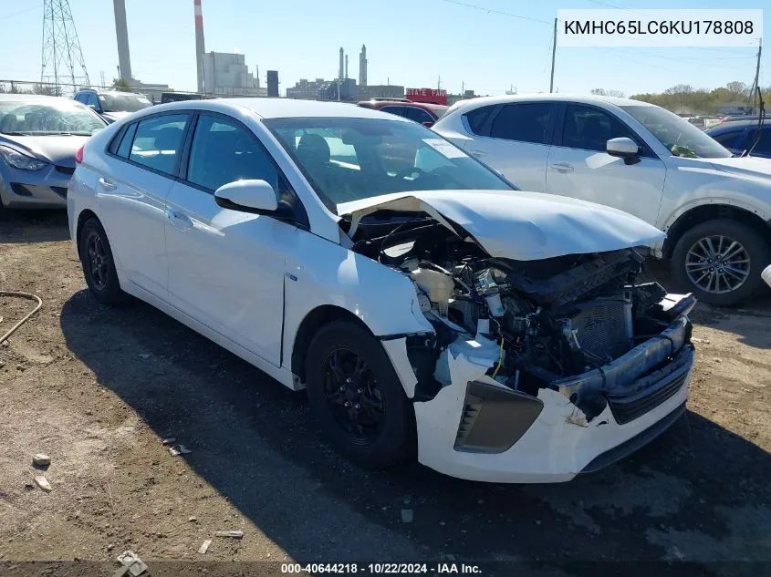 KMHC65LC6KU178808 2019 Hyundai Ioniq Hybrid Blue