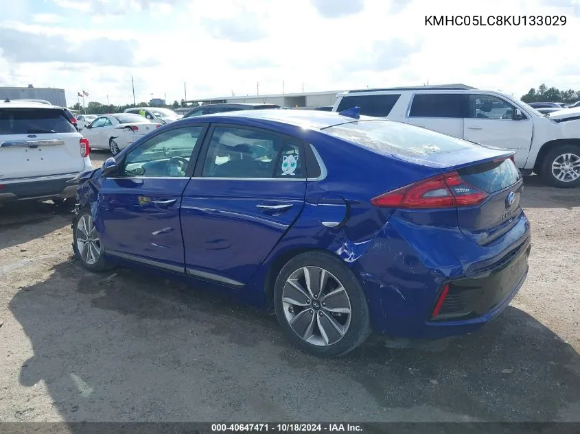 2019 Hyundai Ioniq Hybrid Limited VIN: KMHC05LC8KU133029 Lot: 40647471