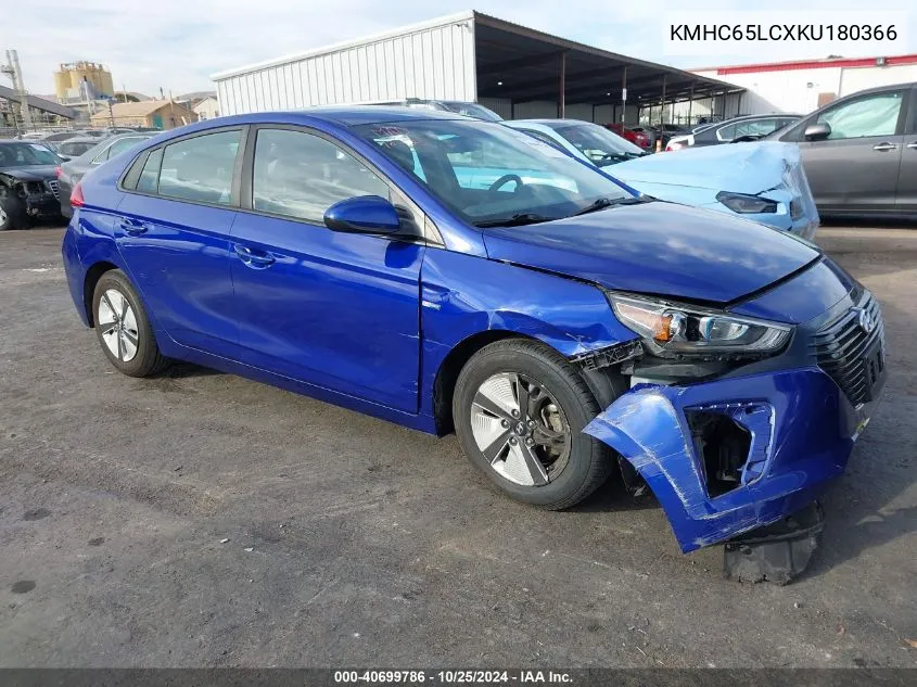 2019 Hyundai Ioniq Hybrid Blue VIN: KMHC65LCXKU180366 Lot: 40699786